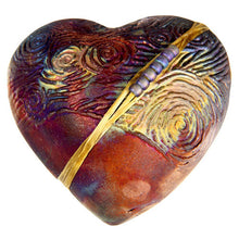 J. Davis Studio Raku innerSpirit Rattles | Starry Night Heart Spirit Rattle Wrapped with Japanese Seed Beads