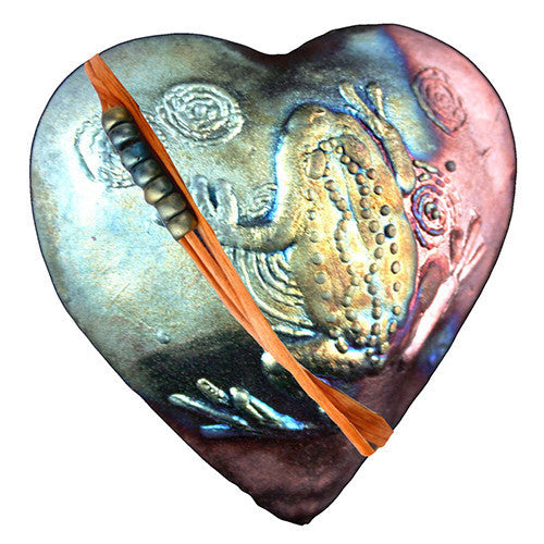 Frog Raku Heart innerSpirit Rattle – J. Davis Studio