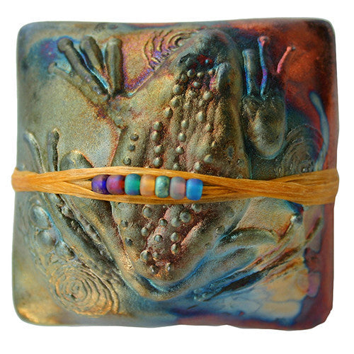 Frog Raku Square innerSpirit Rattle – J. Davis Studio