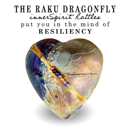 Dragonfly Heart Raku innerSpirit Rattle